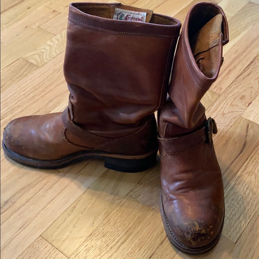 Leather boots